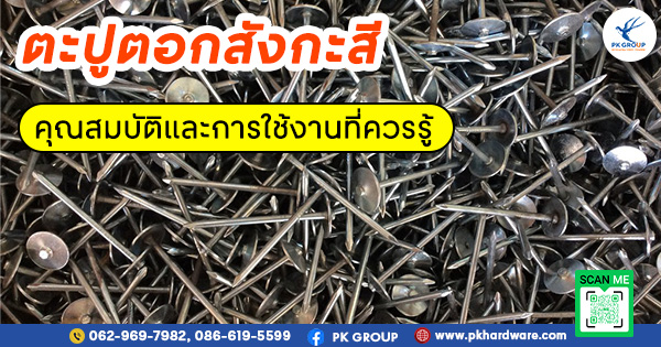 ตะปูตอกสังกะสีคืออะไร? คุณสมบัติและการใช้งานที่ควรรู้